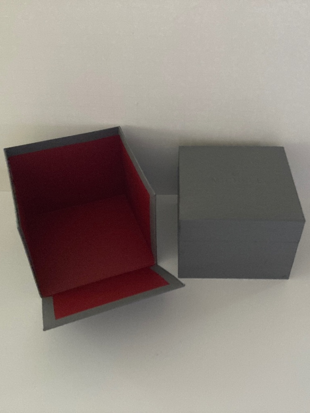 Michele Gray Watch Box/Cushion/Polishing Cloth/Manual/Warranty Card/NEVER USED!! - Picture 10 of 16